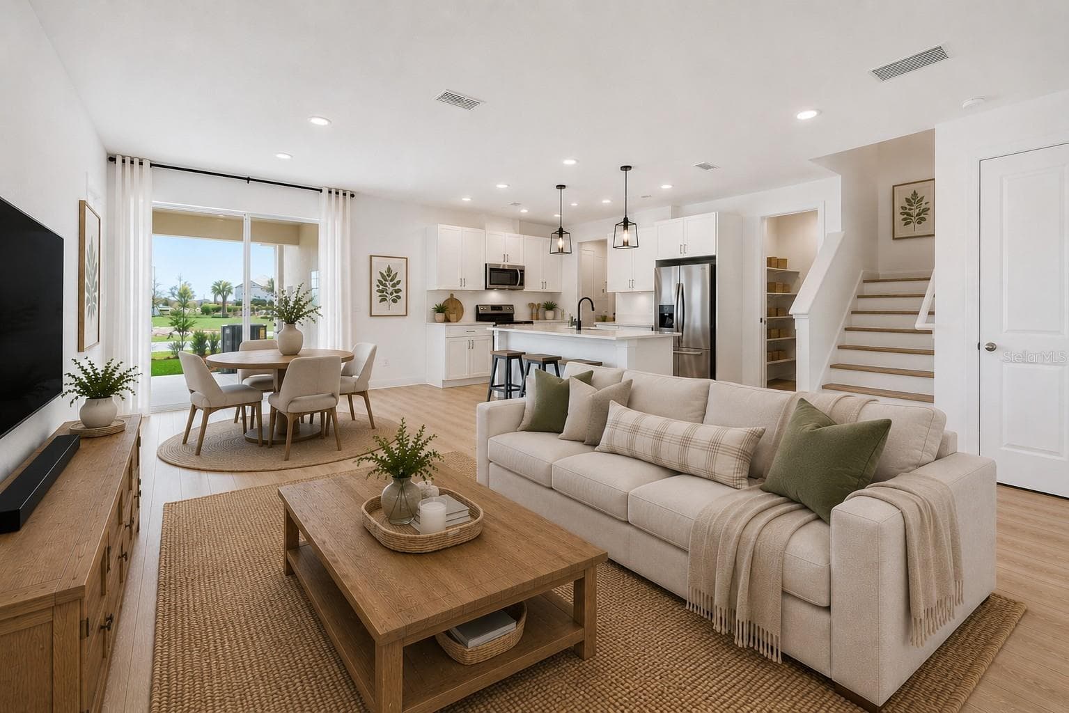 Staged Great Room/Kitchen - 10717 WADING RIVER AVE, PARRISH
