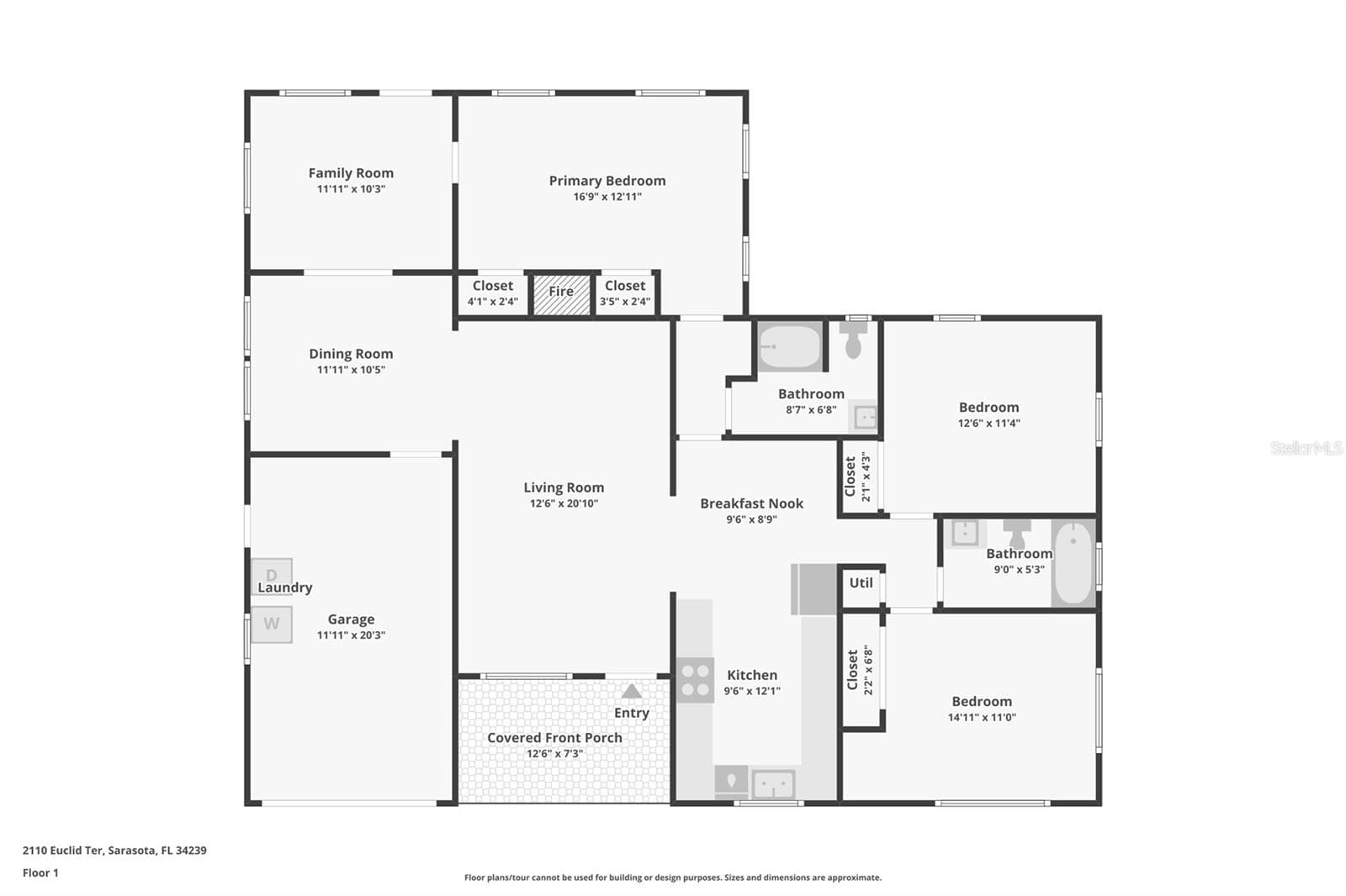 Single Family Residence at 2110 EUCLID TER, SARASOTA, photo 12 of 13