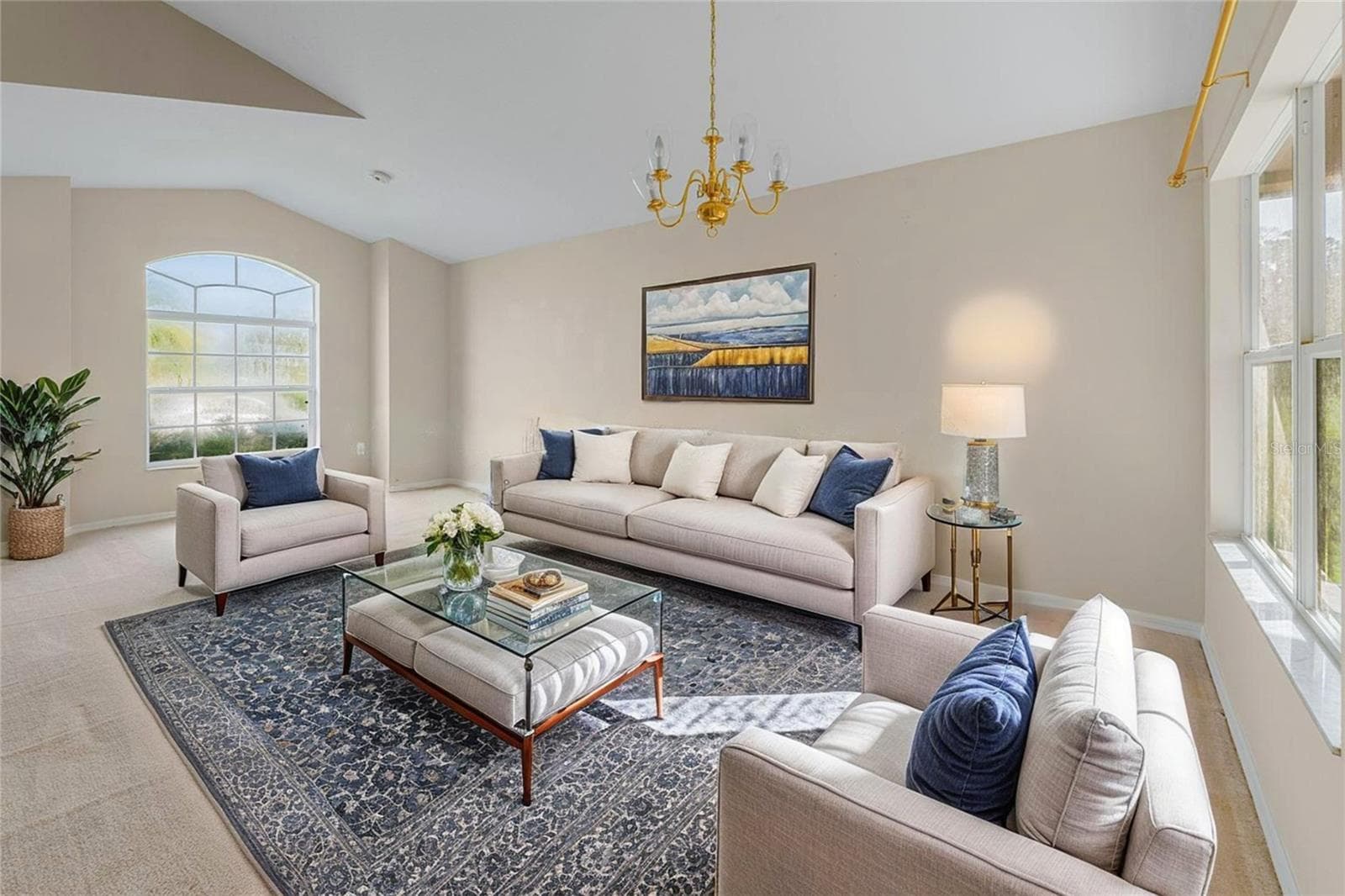 Staged Living Room - 3626 BENSON PARK BLVD, ORLANDO