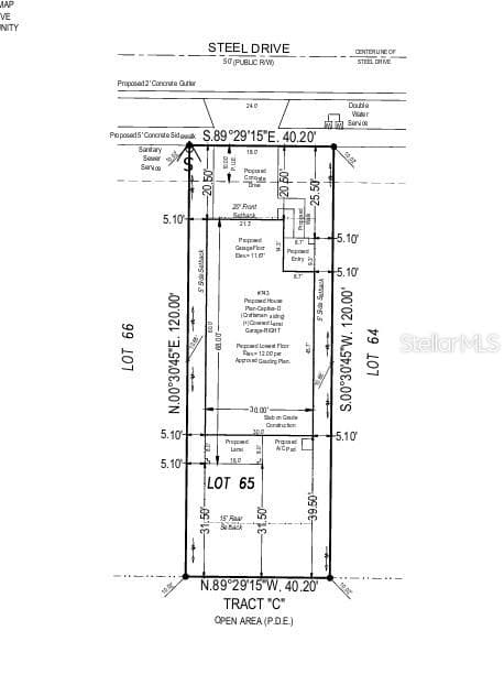 743 Steel Drive Preliminary Plot Plan - 743 STEEL DR, APOLLO BEACH