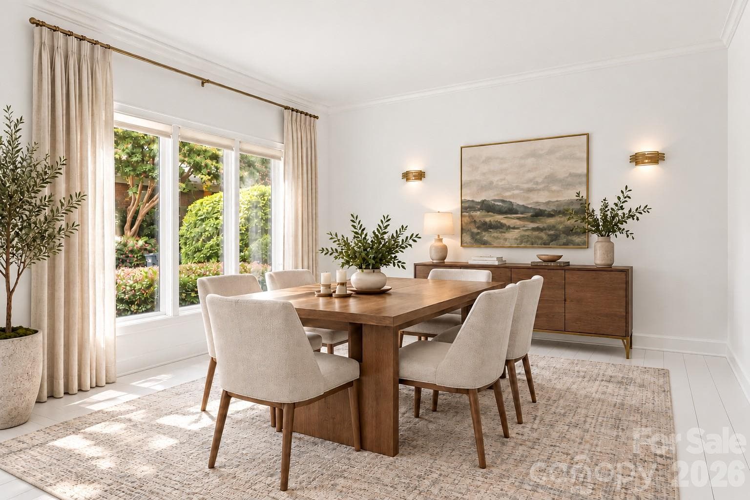 Dining Room Virtually Staged - 5235 Haynes Hall Place, Charlotte