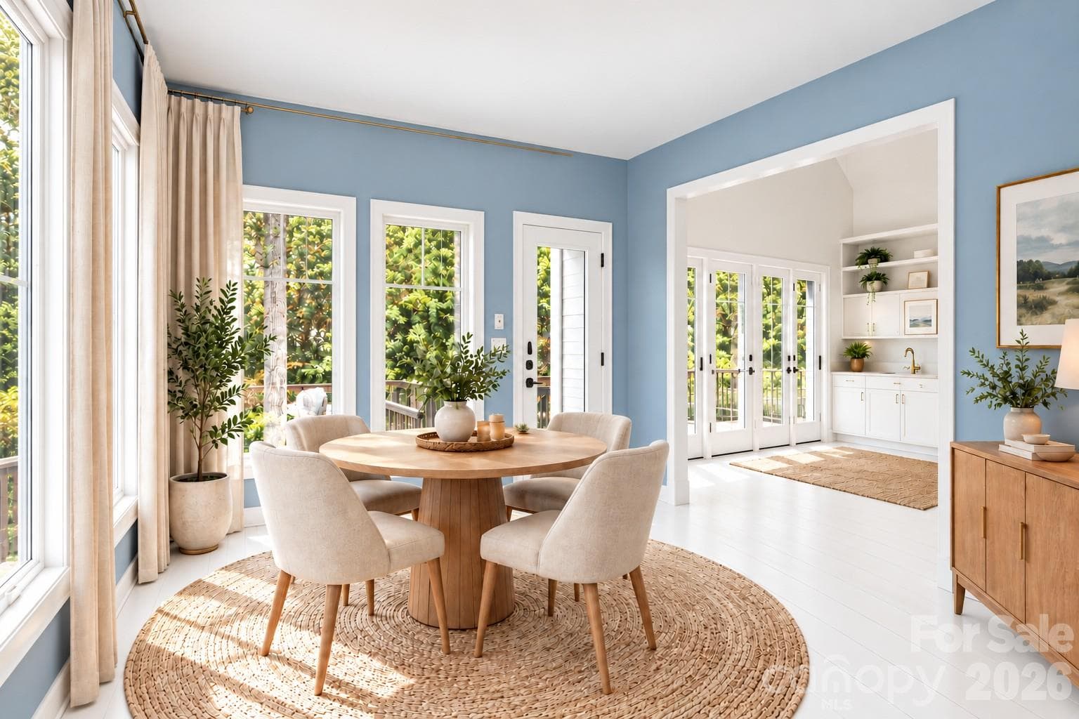 Breakfast Room Virtually Staged - 5235 Haynes Hall Place, Charlotte