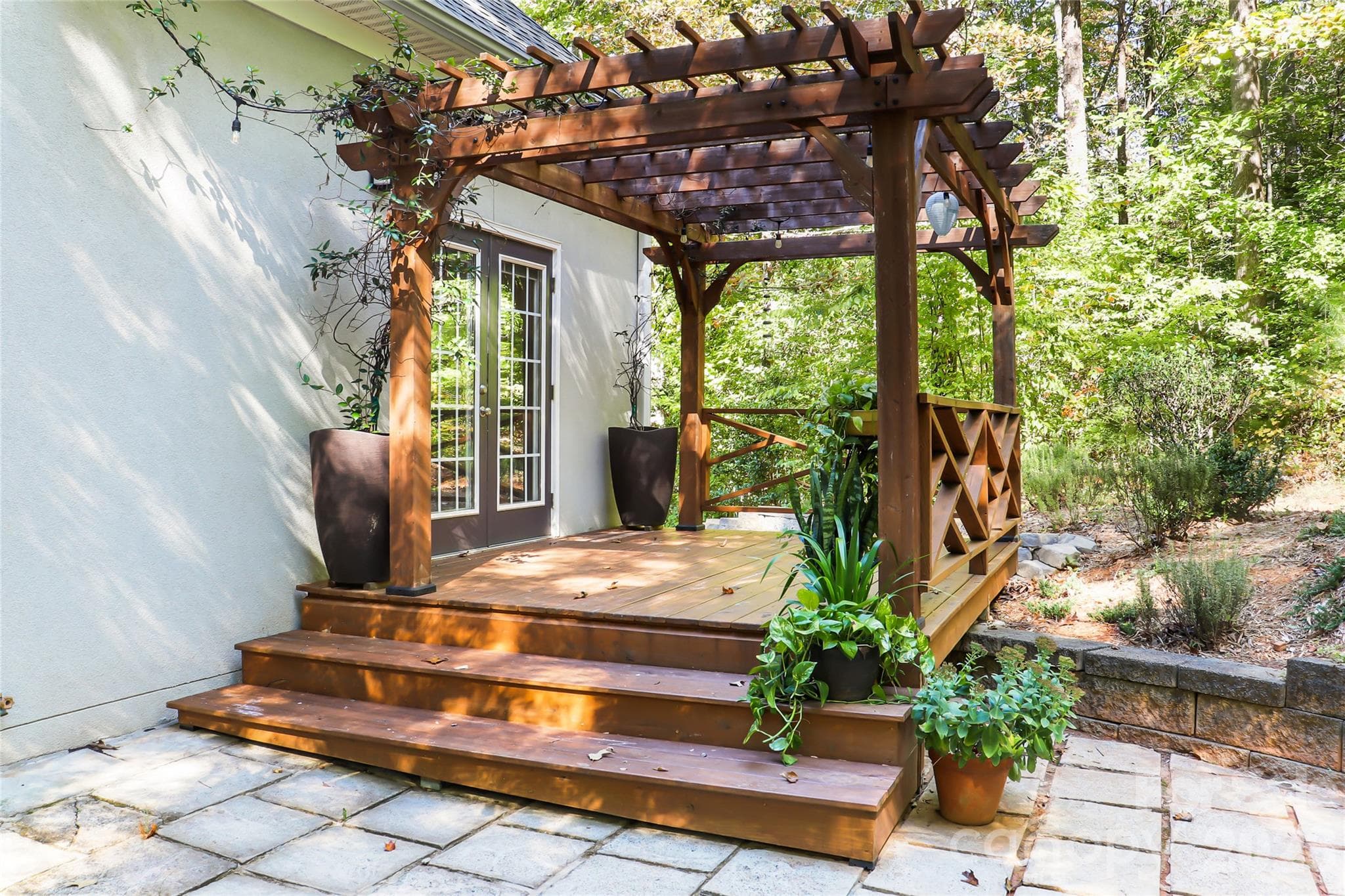 Deck and pergola right outside the Primary suite - 1757 Hickory Springs Lane, Lincolnton