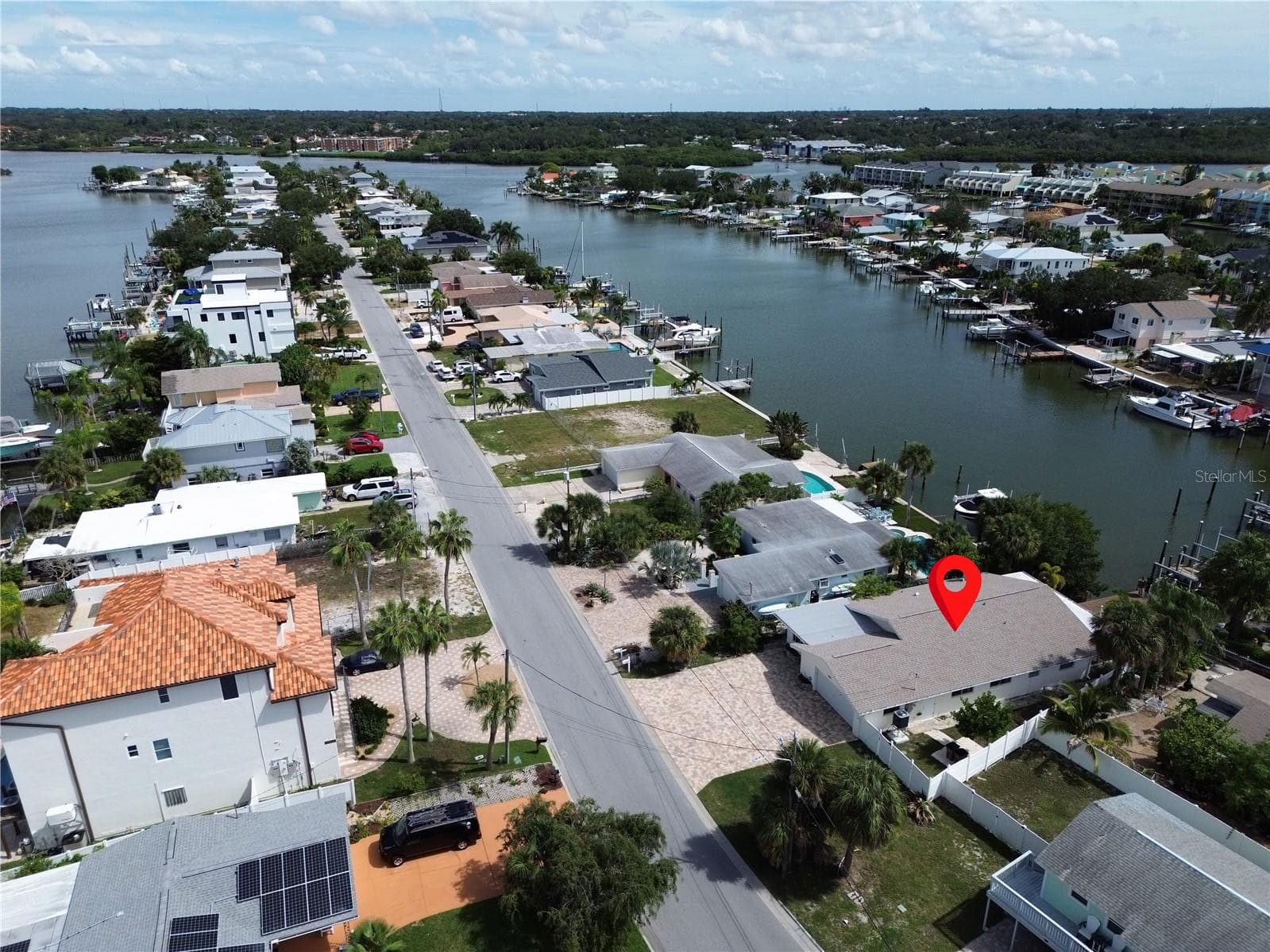 Aerial view of the location - 307 LA HACIENDA DR, INDIAN ROCKS BEACH