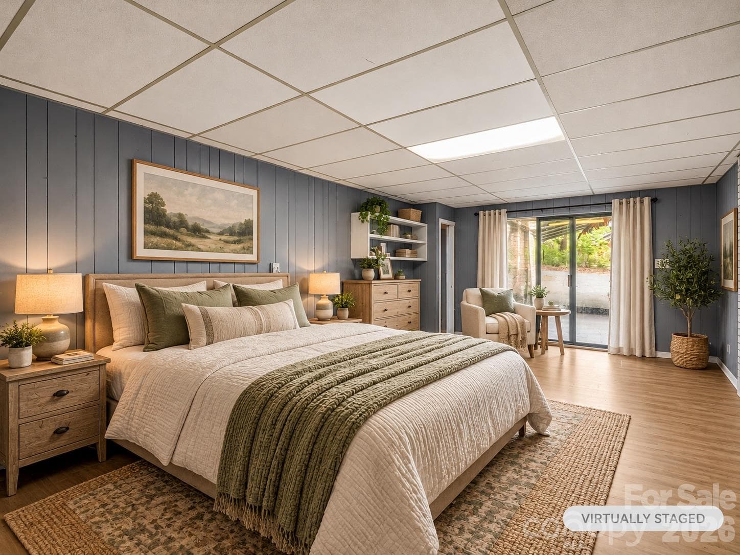large basement room being used as a 4th bedroom - 92 Greenwood Acres Drive, Mills River