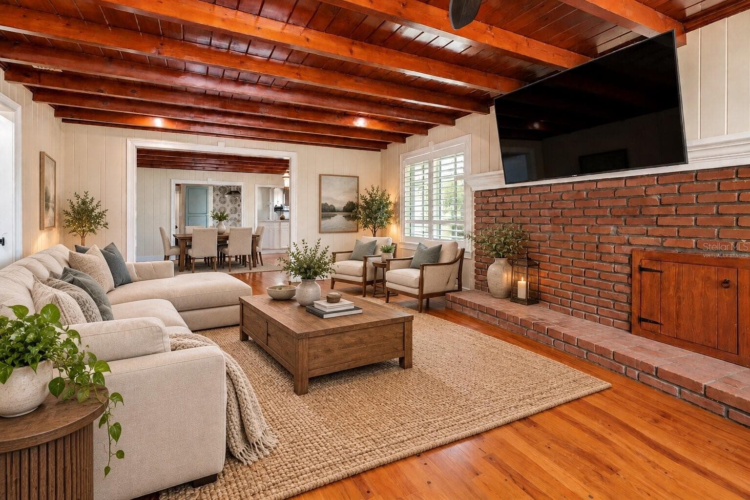 Virtually Staged Living Room - 1351 MARKHAM WOODS RD, LONGWOOD