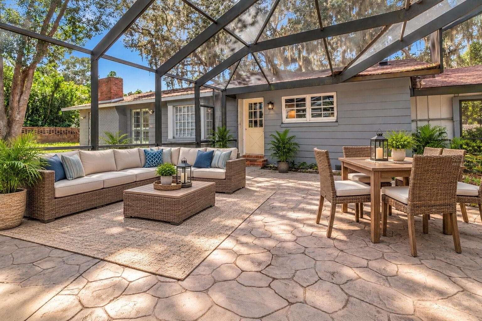Virtually Staged Pool Area - 1351 MARKHAM WOODS RD, LONGWOOD