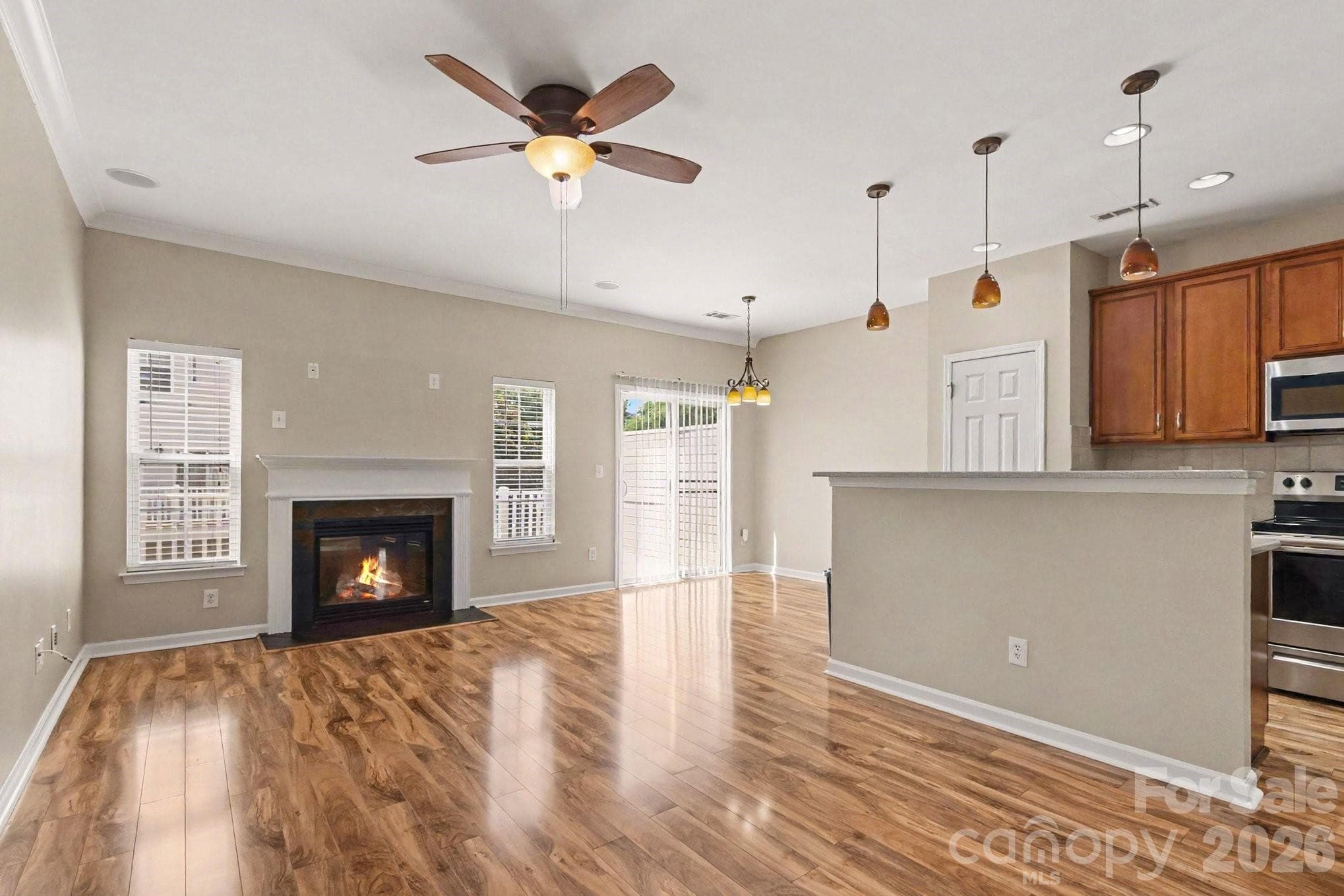Living room and fire Place - 2029 Kegsworth Drive, Charlotte