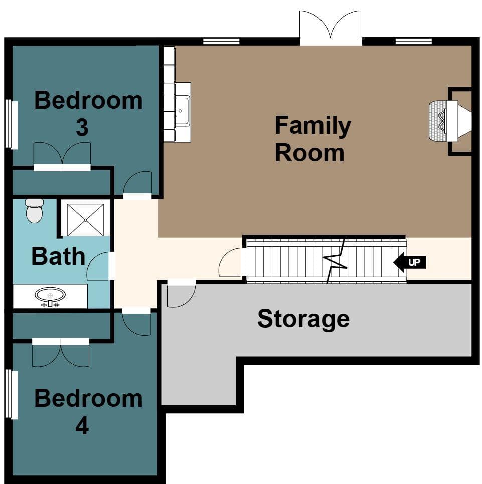 Lower Level Floor Plan - 210 Joy-Lynne Court, Jonesville