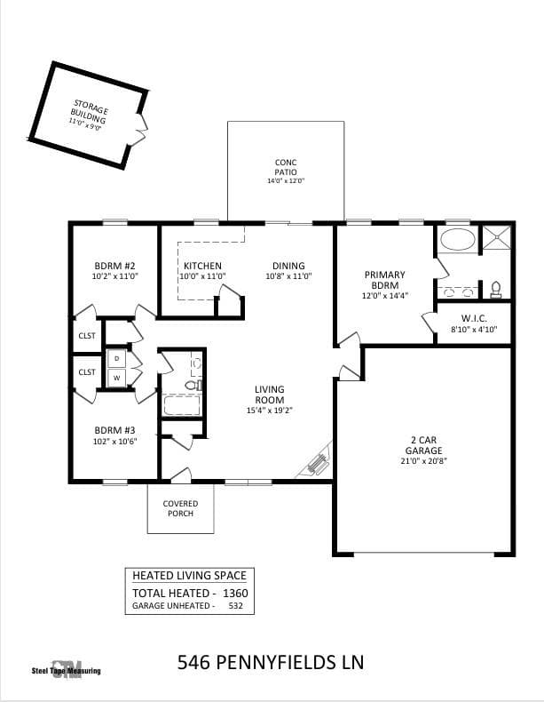 Split Bedroom floorplan lends added privacy! - 546 Pennyfields Lane, Clover