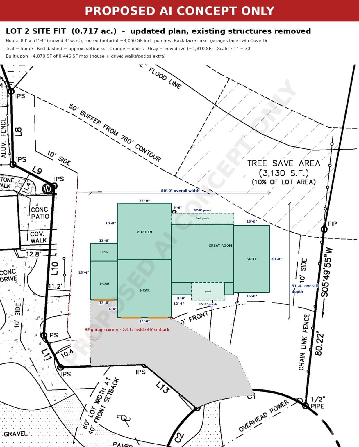Lot at 0000 Twin Cove Drive, Huntersville, photo 6 of 31