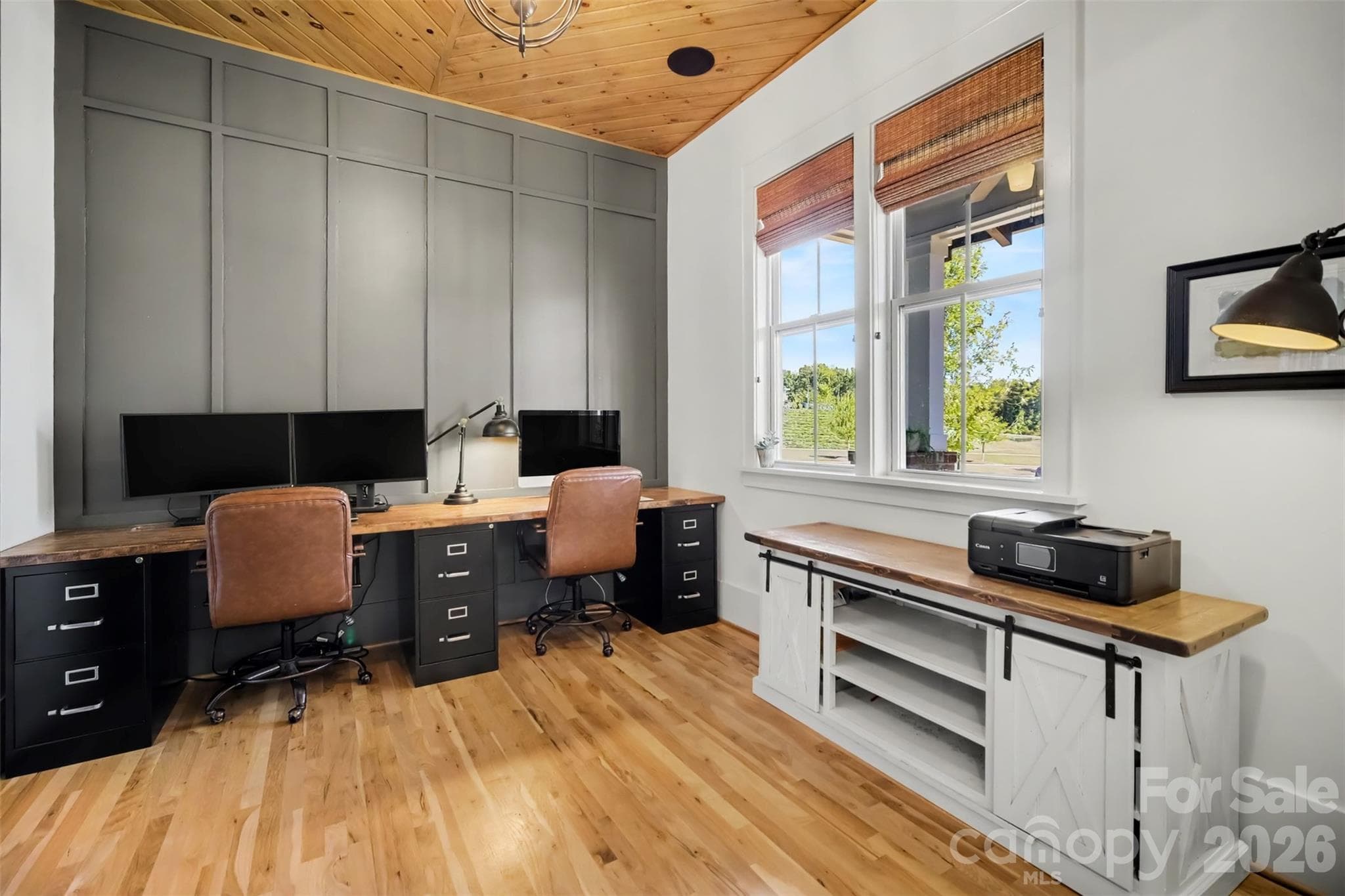 Home office with barn doors - 206 June Bug Lane, Fort Mill
