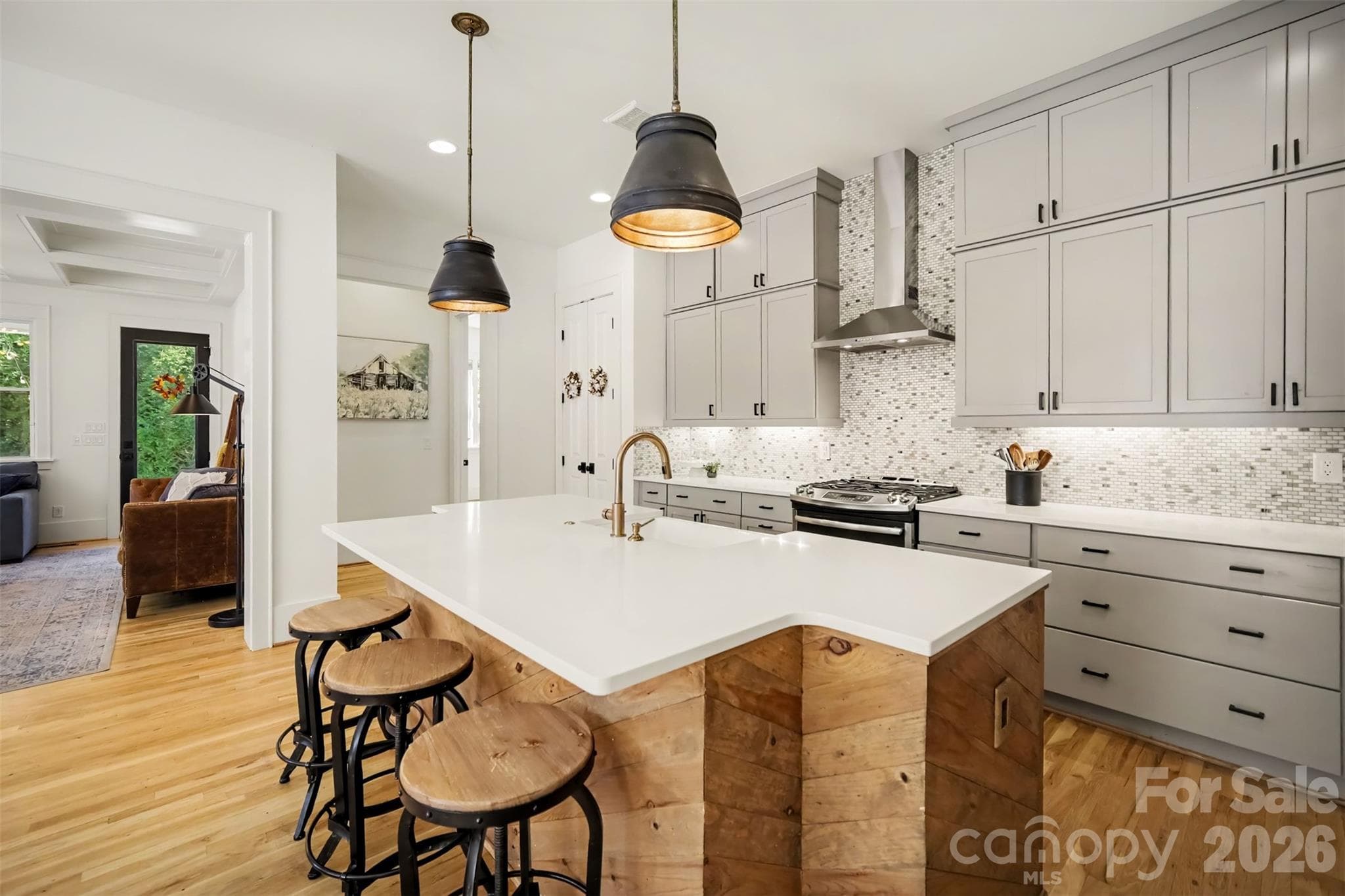 Kitchen with island and counter seating - 206 June Bug Lane, Fort Mill