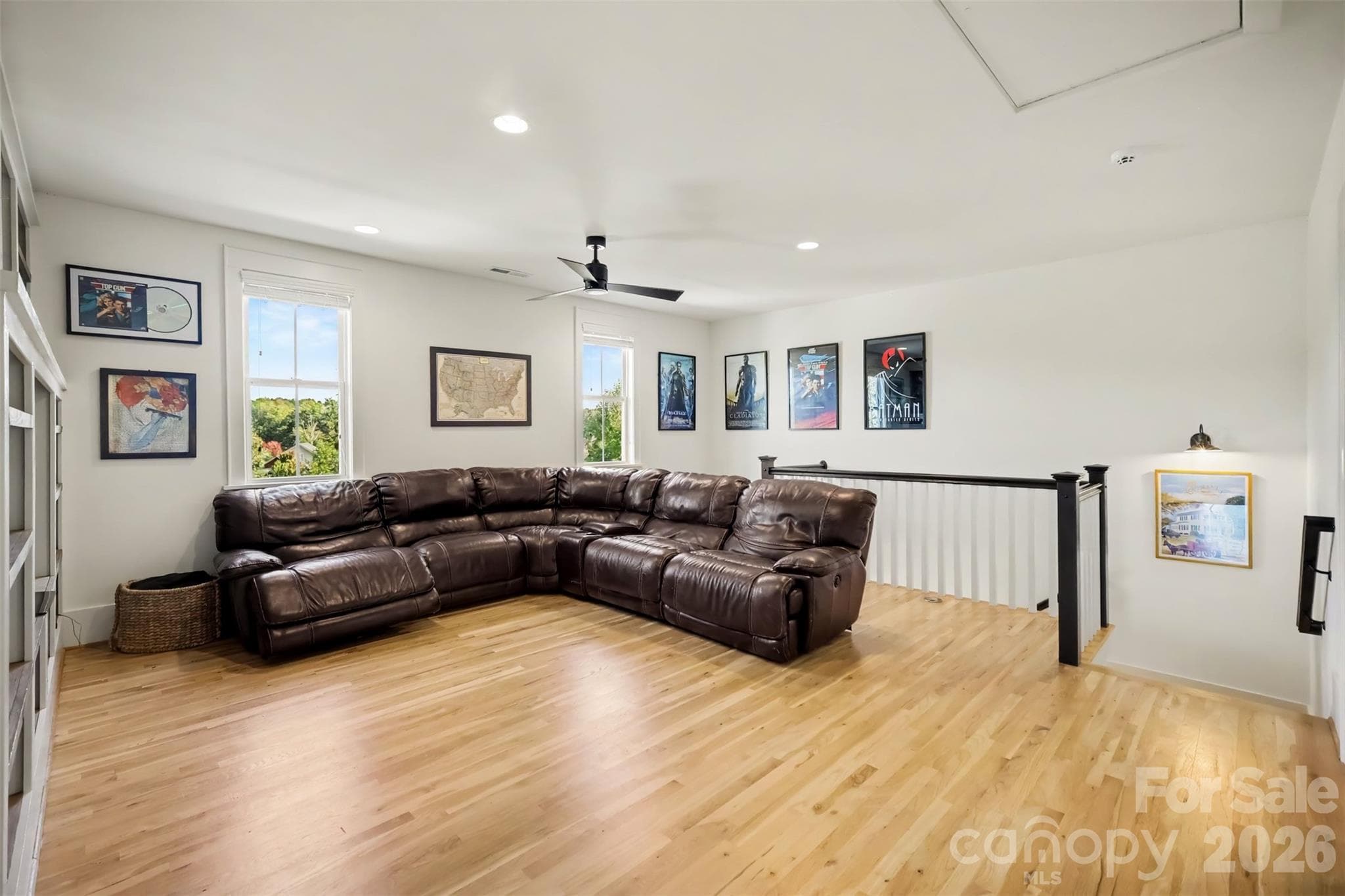 Upstairs loft with hardwood floors and built-ins - 206 June Bug Lane, Fort Mill