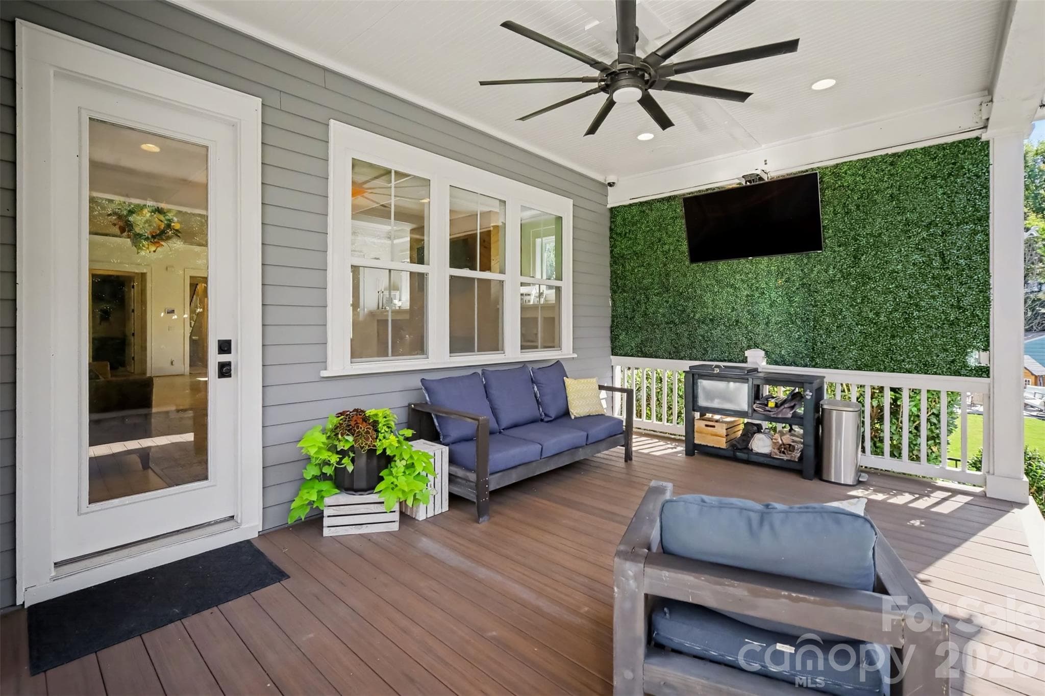 Spacious covered porch overlooking the back yard - 206 June Bug Lane, Fort Mill