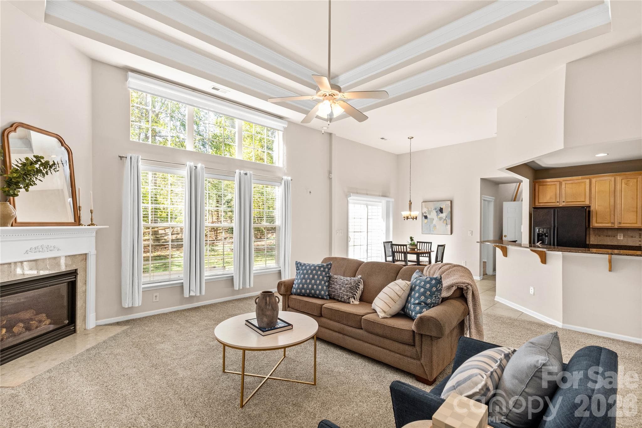 truly a Great Room with so much natural light - 3820 Planters Watch Drive, Charlotte