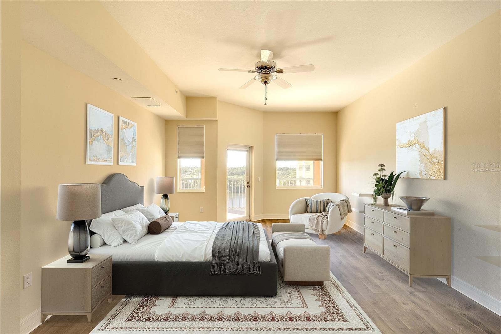 Virtually staged primary bedroom - 1921 MONTE CARLO DR #603, SARASOTA
