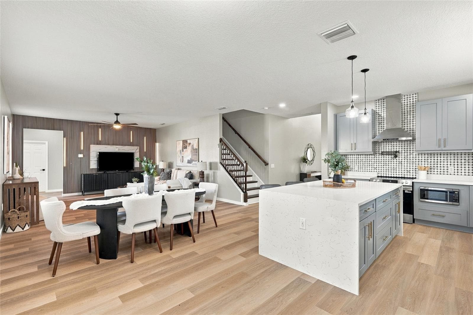 Open Concept Kitchen/Dining/Living - 1306 GARDEN STONE LN, BRANDON