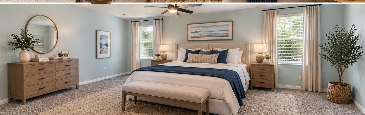 AI Virtual Stagging - Primary Bedroom - 5834 BUNGALOW GROVE CT, PALMETTO