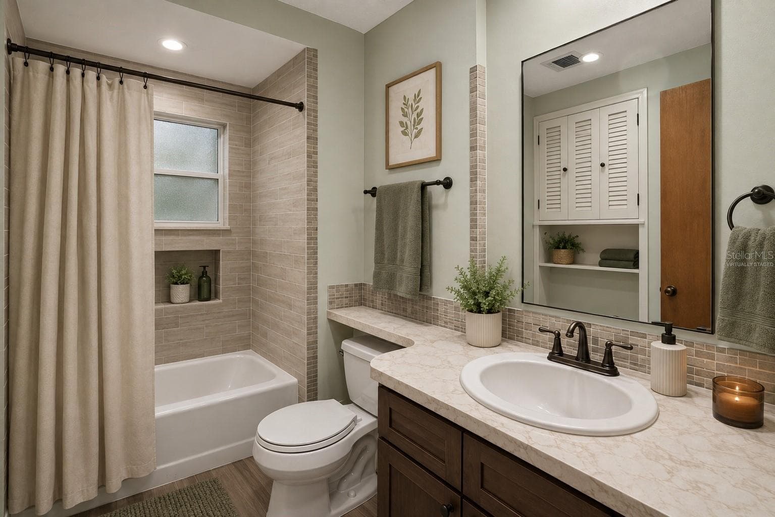 Virtually staged bathroom - 5202 19TH ST W, BRADENTON