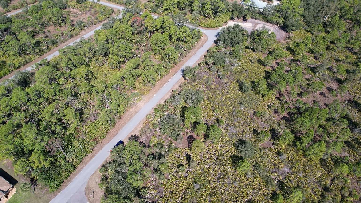 Aerial view of the lot and surrounding roads. - 1262 SANFORD ST, PORT CHARLOTTE