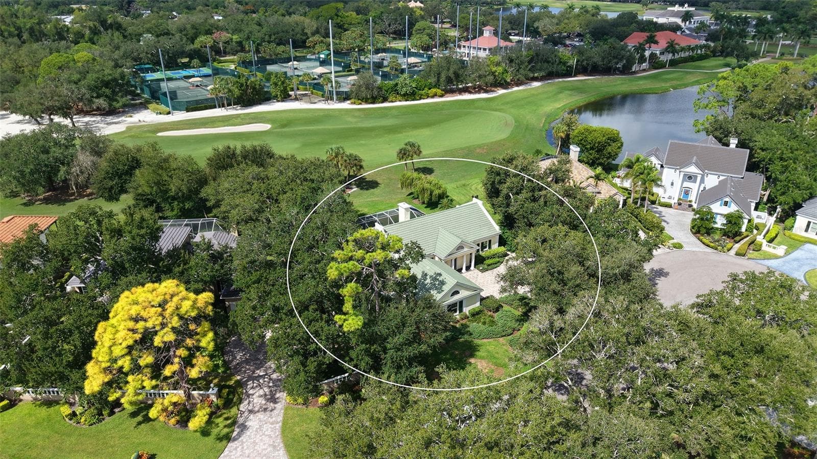 Aerial View Circled Overlooking Eagle Golf Course - 227 SAINT JAMES PARK, OSPREY