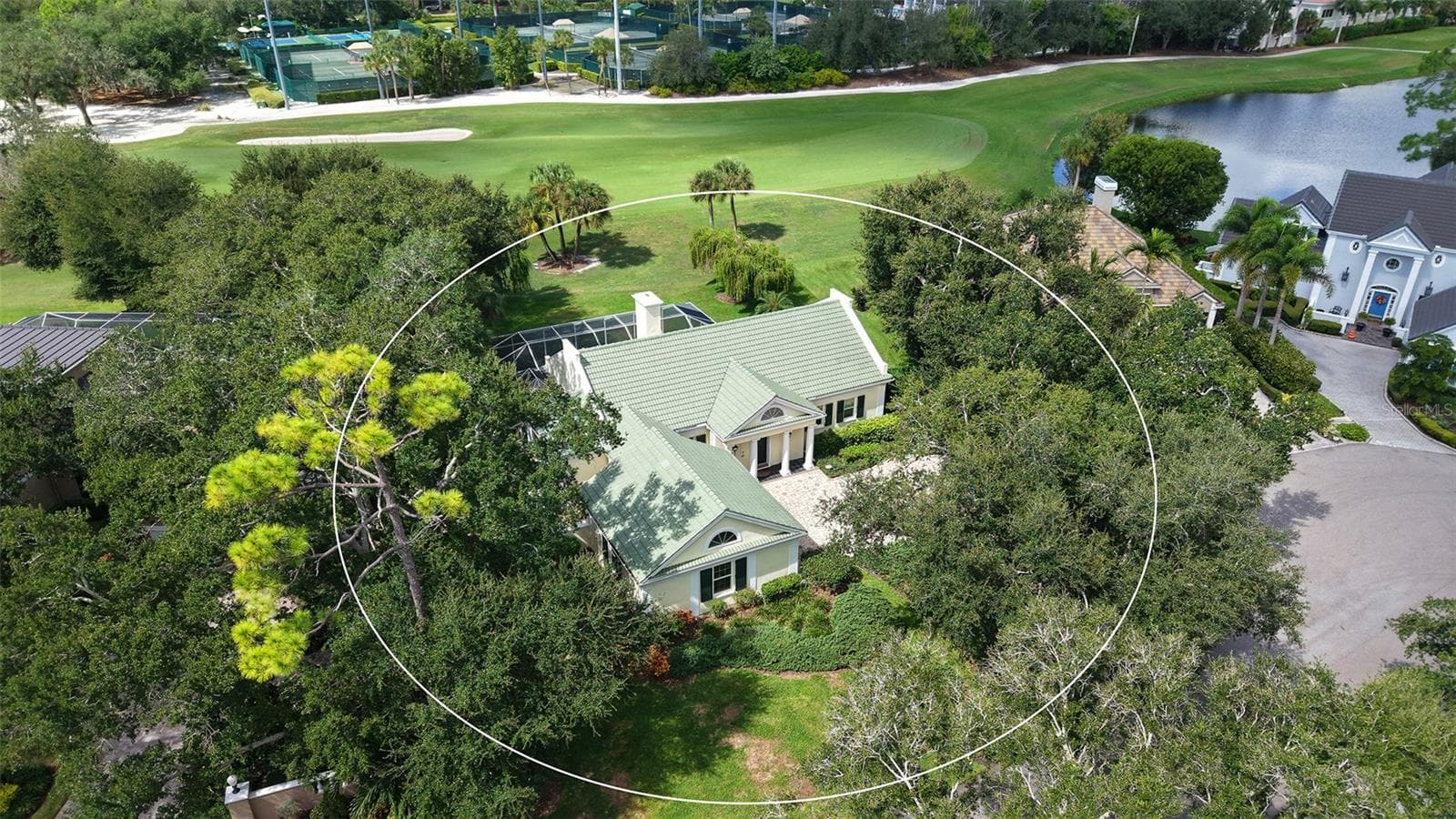 Close Aerial View on Cul-De-Sac - 227 SAINT JAMES PARK, OSPREY
