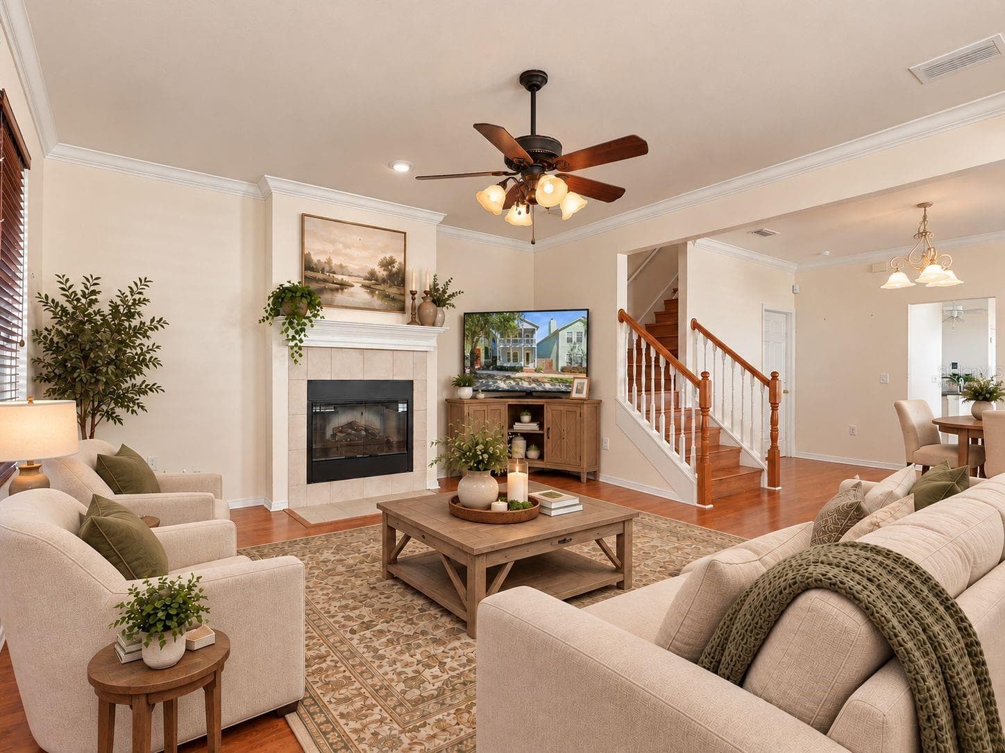 Virtually Staged - Living Room - 11644 NW 18TH PL, GAINESVILLE