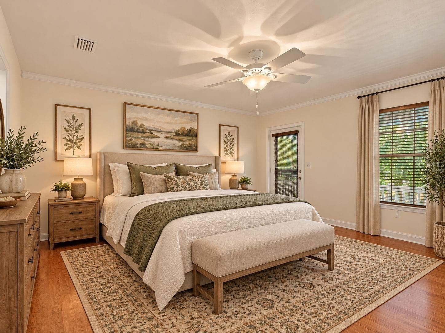 Virtually Staged - Primary Bedroom, with door to Balcony Porch - 11644 NW 18TH PL, GAINESVILLE