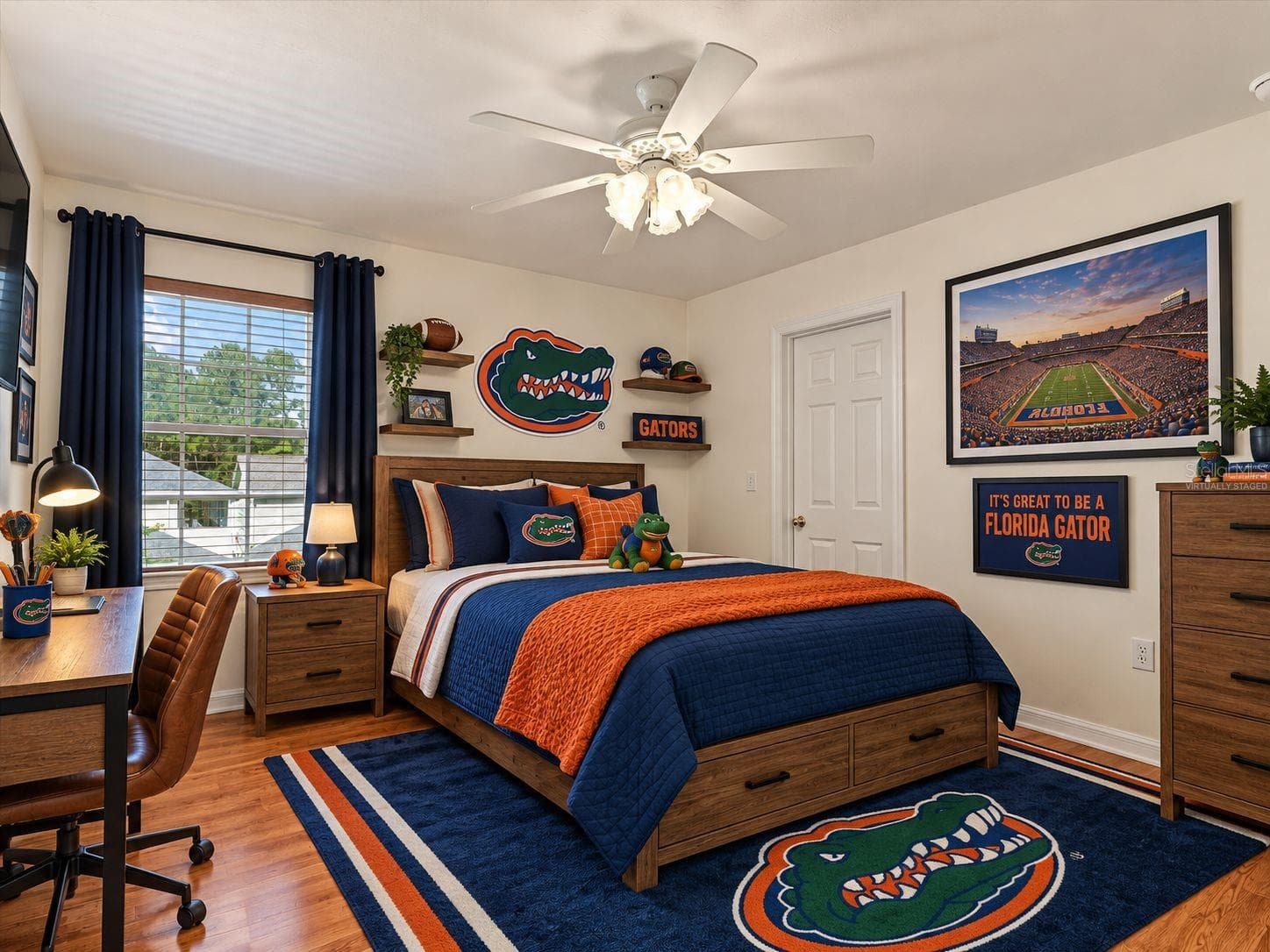 Virtually Staged - Bedroom 3 with Walk In Closet - 11644 NW 18TH PL, GAINESVILLE