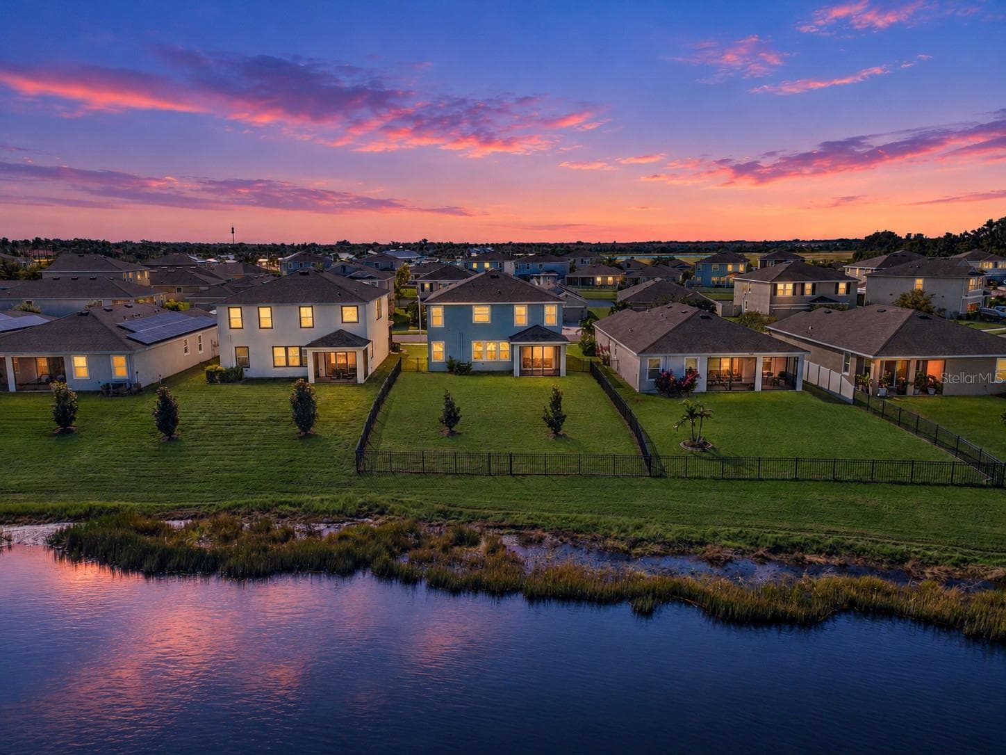 Rear aerial - Virtual Twilight - 5126 Jackel Chase Dr, Wimauma - 5126 JACKEL CHASE DR, WIMAUMA