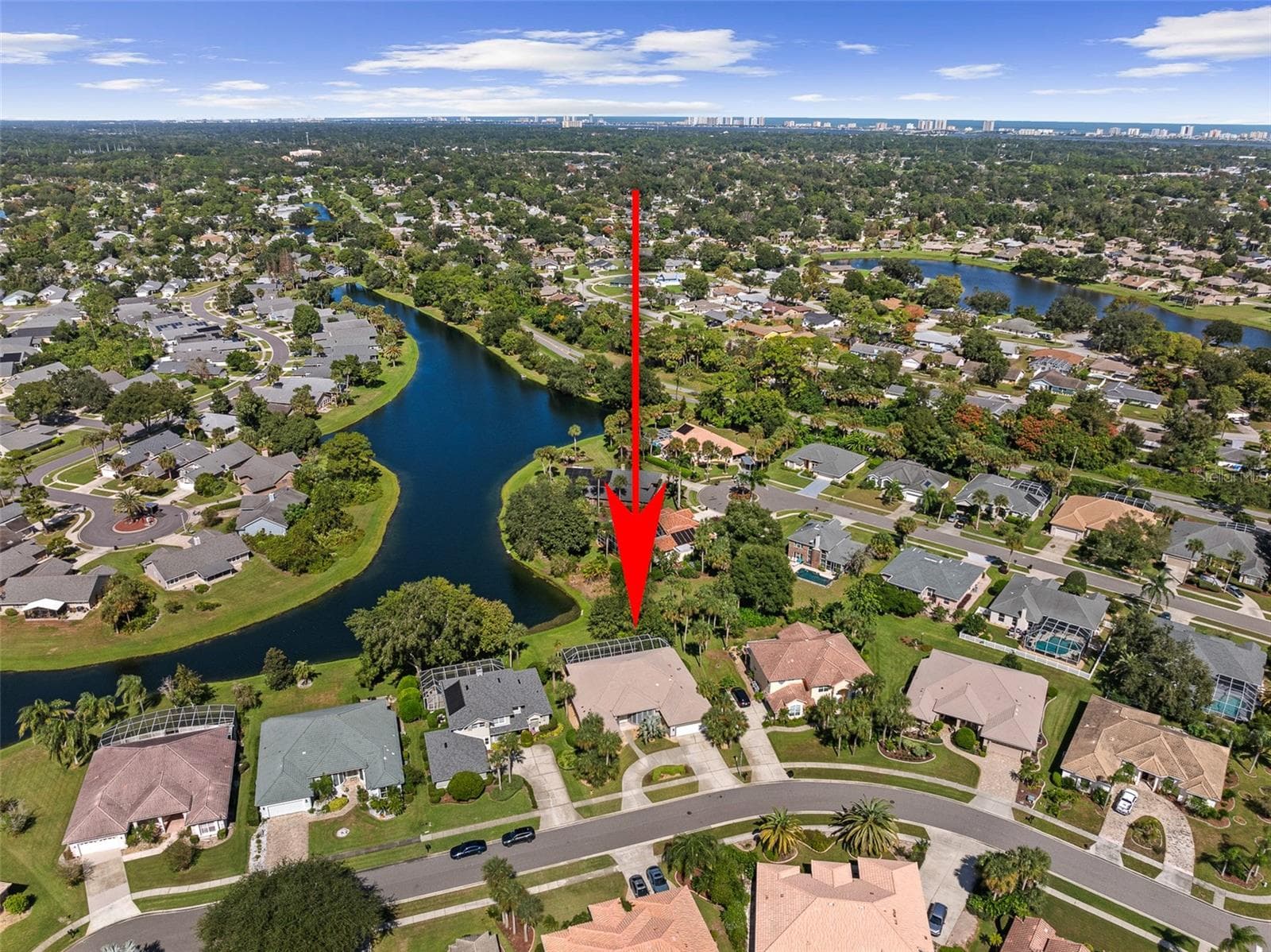 Drone View w/ Arrow - 993 MORI CT, PORT ORANGE