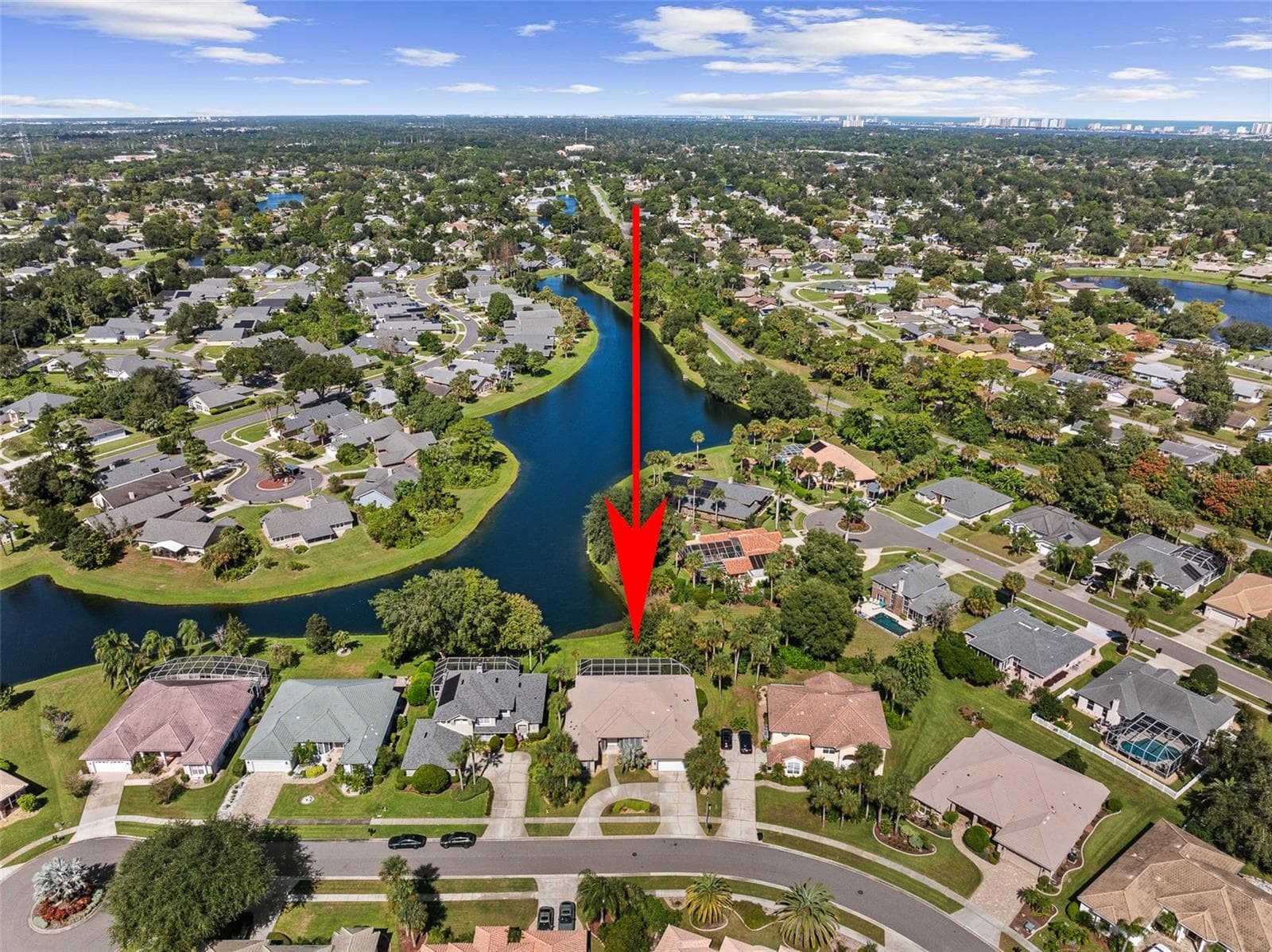 Drone View w/ Arrow - 993 MORI CT, PORT ORANGE