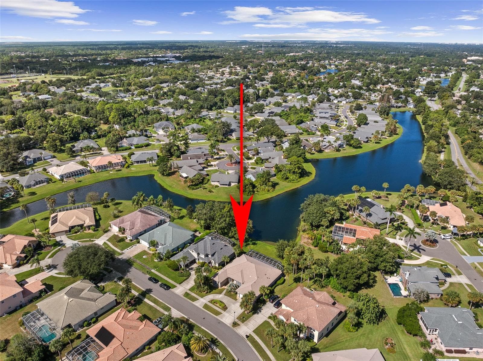 Drone View w/ Arrow - 993 MORI CT, PORT ORANGE