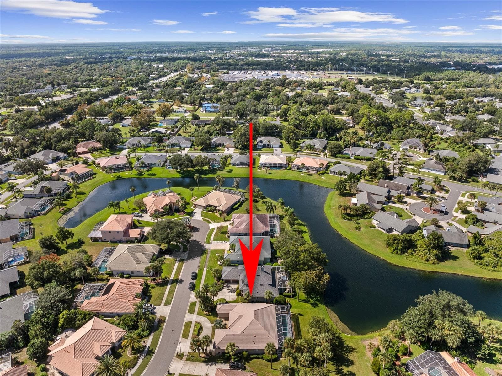 Drone View w/ Arrow - 993 MORI CT, PORT ORANGE