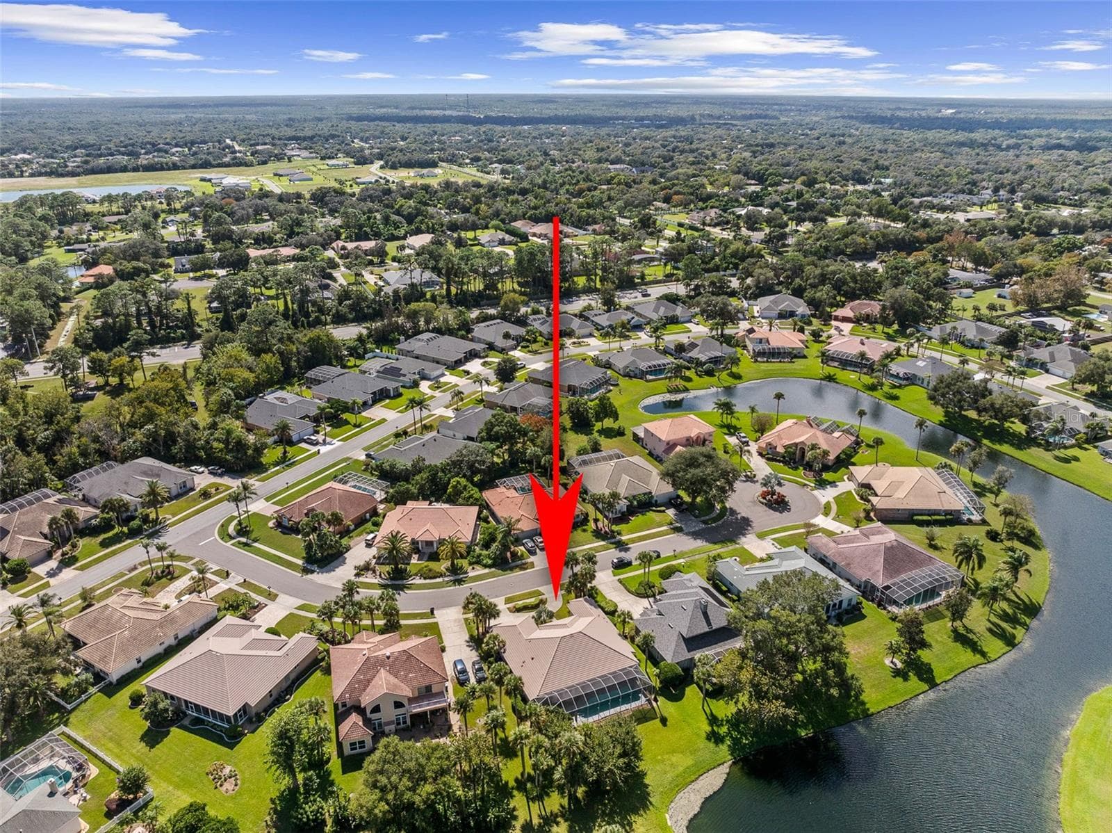 Drone View w/ Arrow - 993 MORI CT, PORT ORANGE