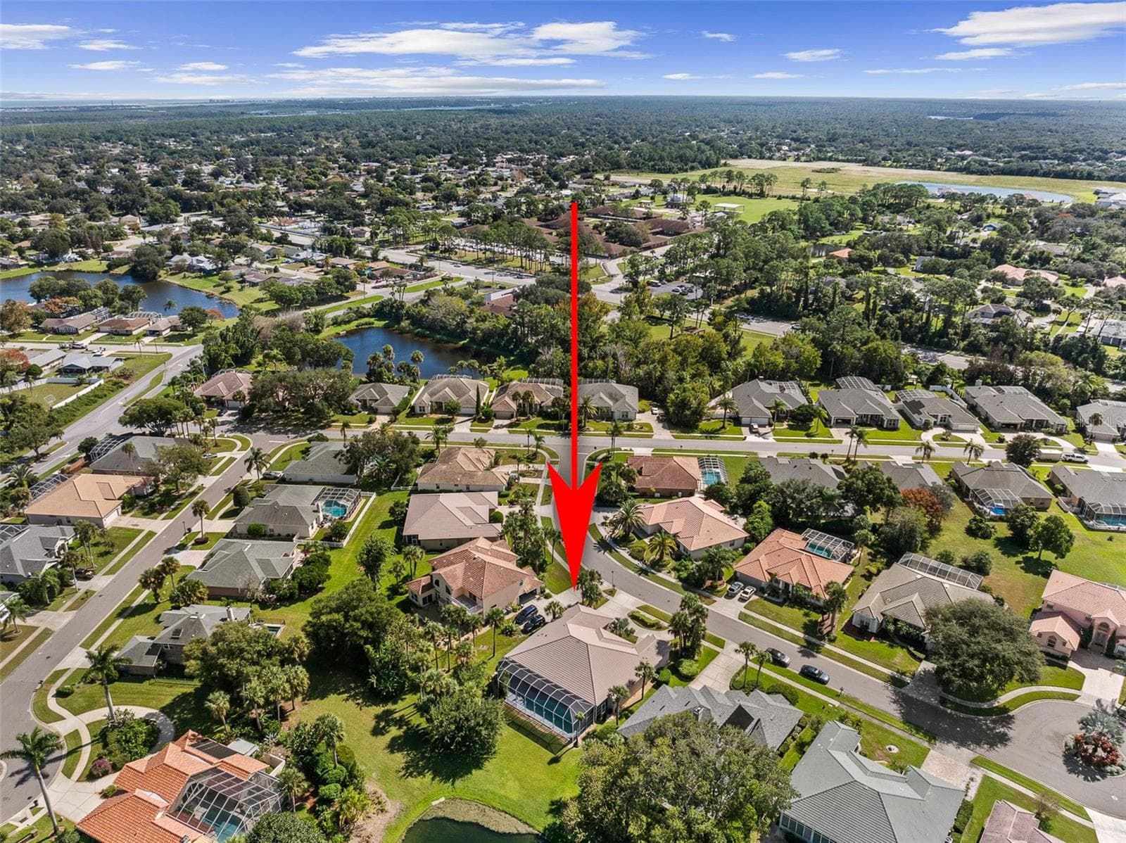 Drone View w/ Arrow - 993 MORI CT, PORT ORANGE