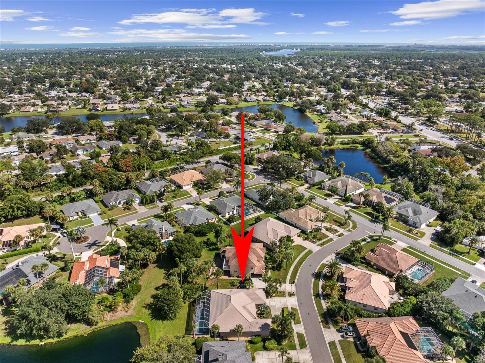 Drone View w/ Arrow - 993 MORI CT, PORT ORANGE
