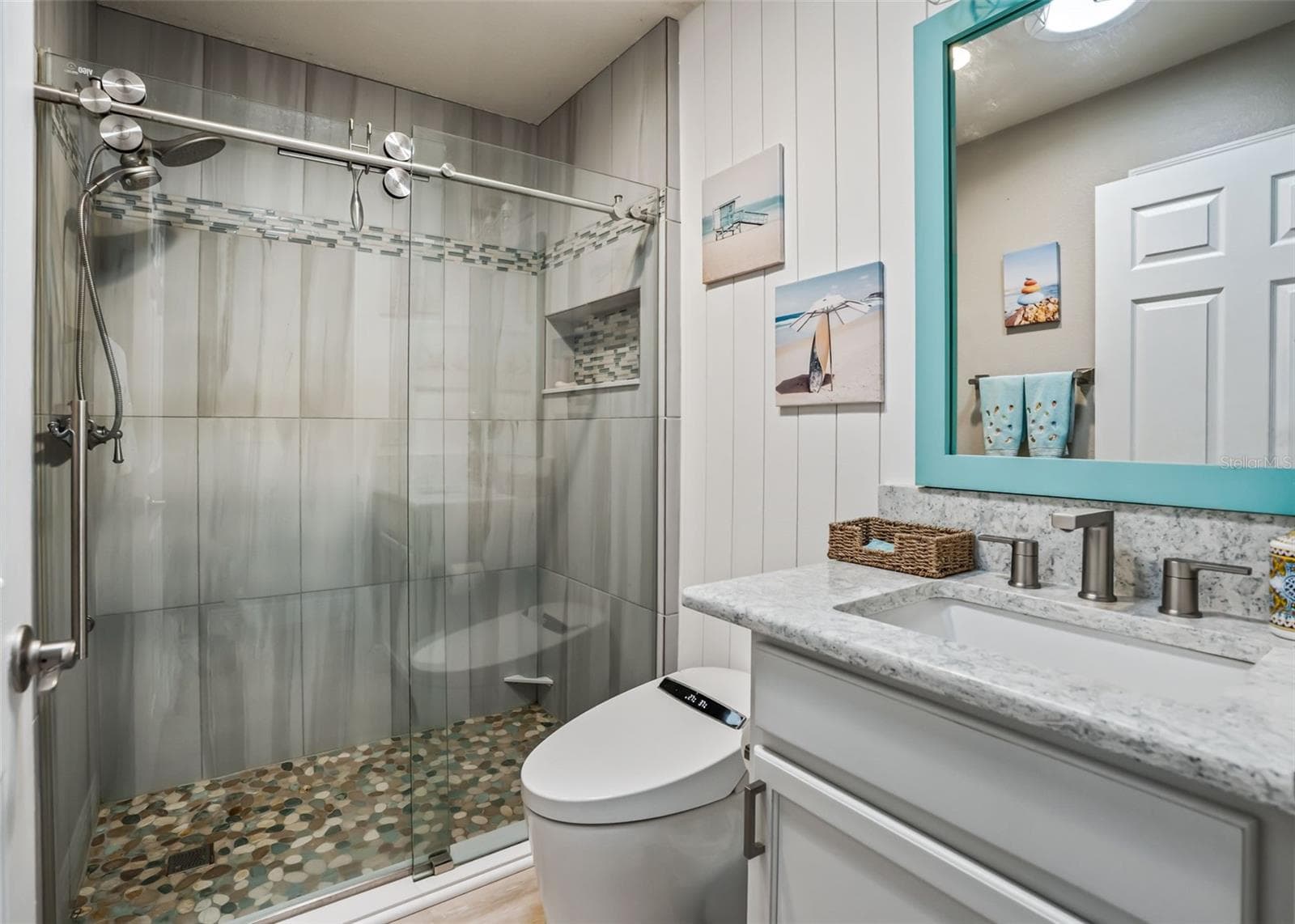 Guest Bath. Toilet seat lifts when you. Quartz Countertops. enter the room. - 3229 DRESSENDORFER DR, THE VILLAGES