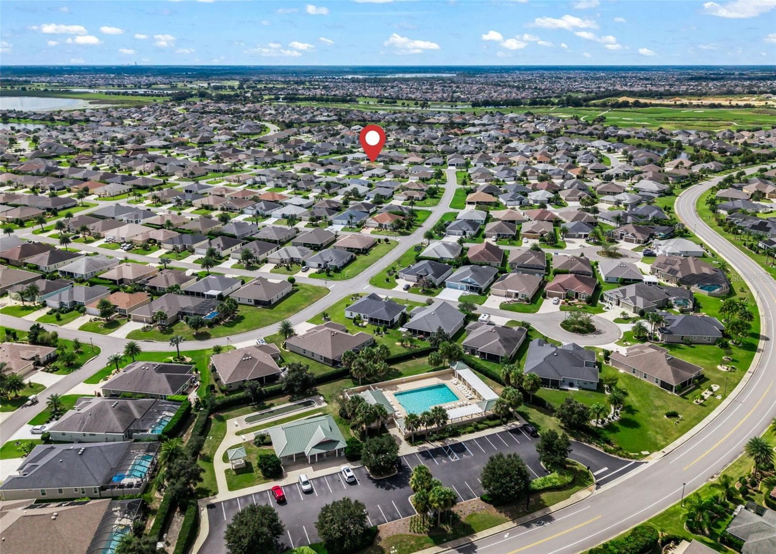 Bottom on the picture shows the location of the Mail Station with an Adult Pool for Pine Hills. - 3229 DRESSENDORFER DR, THE VILLAGES