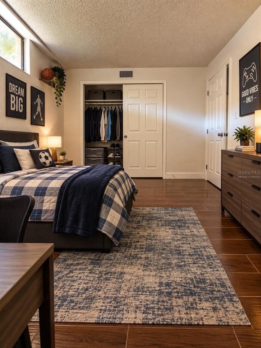 Virtually Staged Secondary Bedroom - 2617 COVE CAY DR #107, CLEARWATER