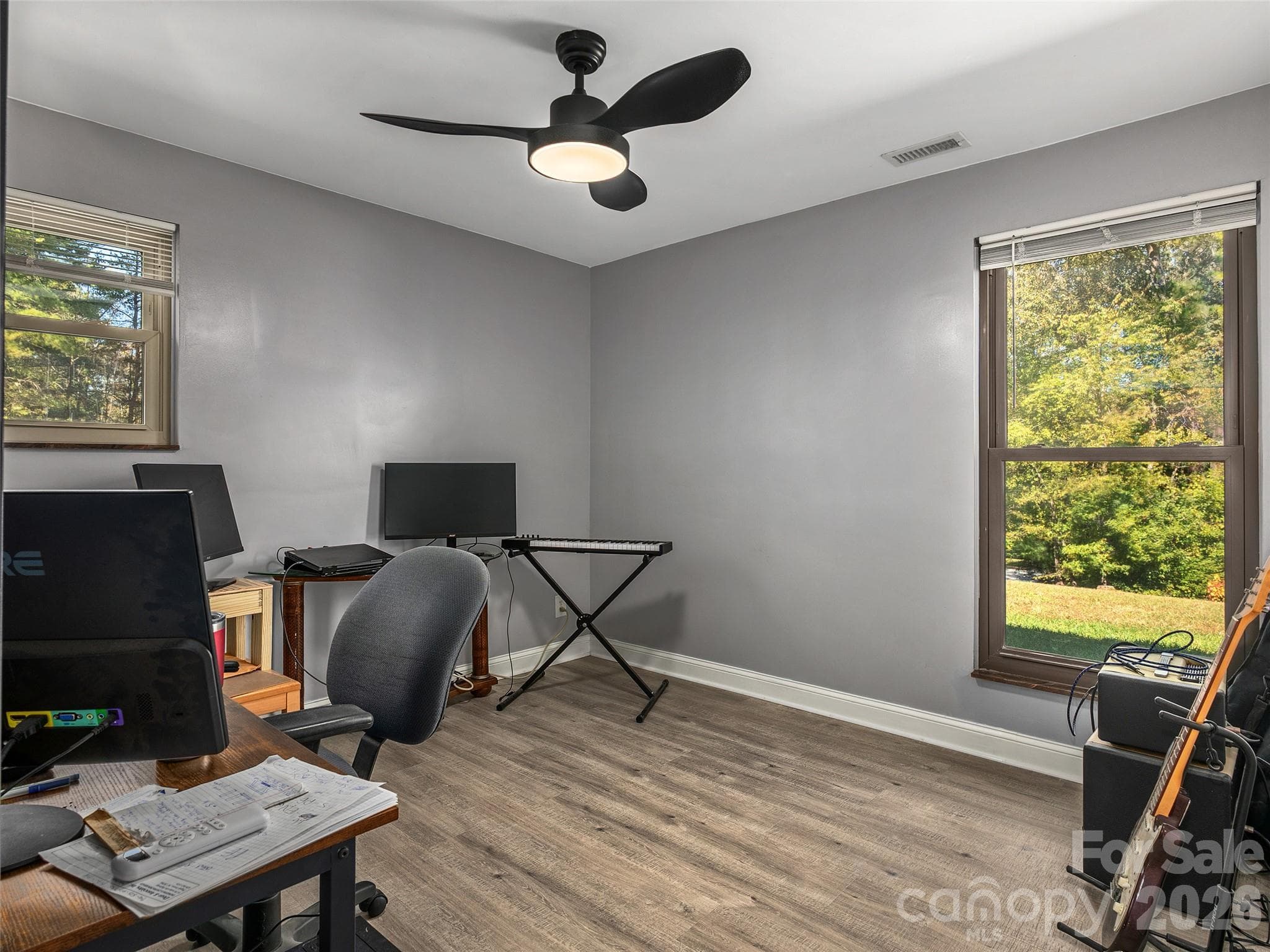 Guest room one with lots of natural light - 110 Shelly Drive, Hendersonville