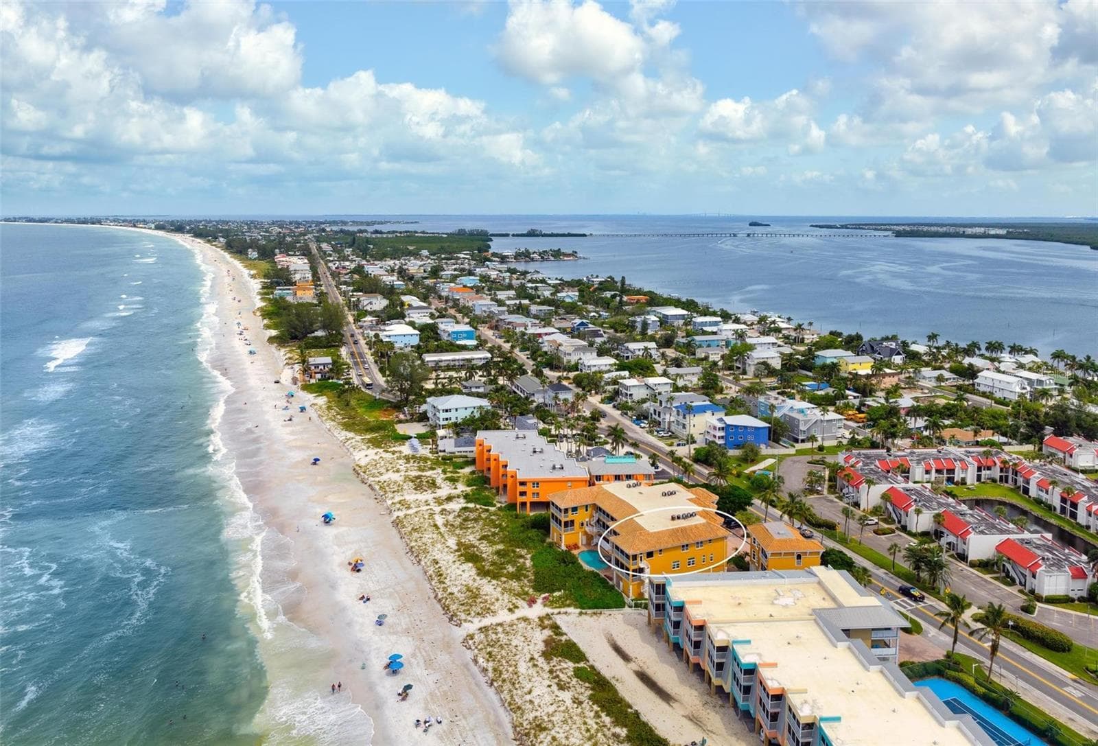 Aerial views north, Anna Maria Island - 1900 GULF DR N #1, BRADENTON BEACH