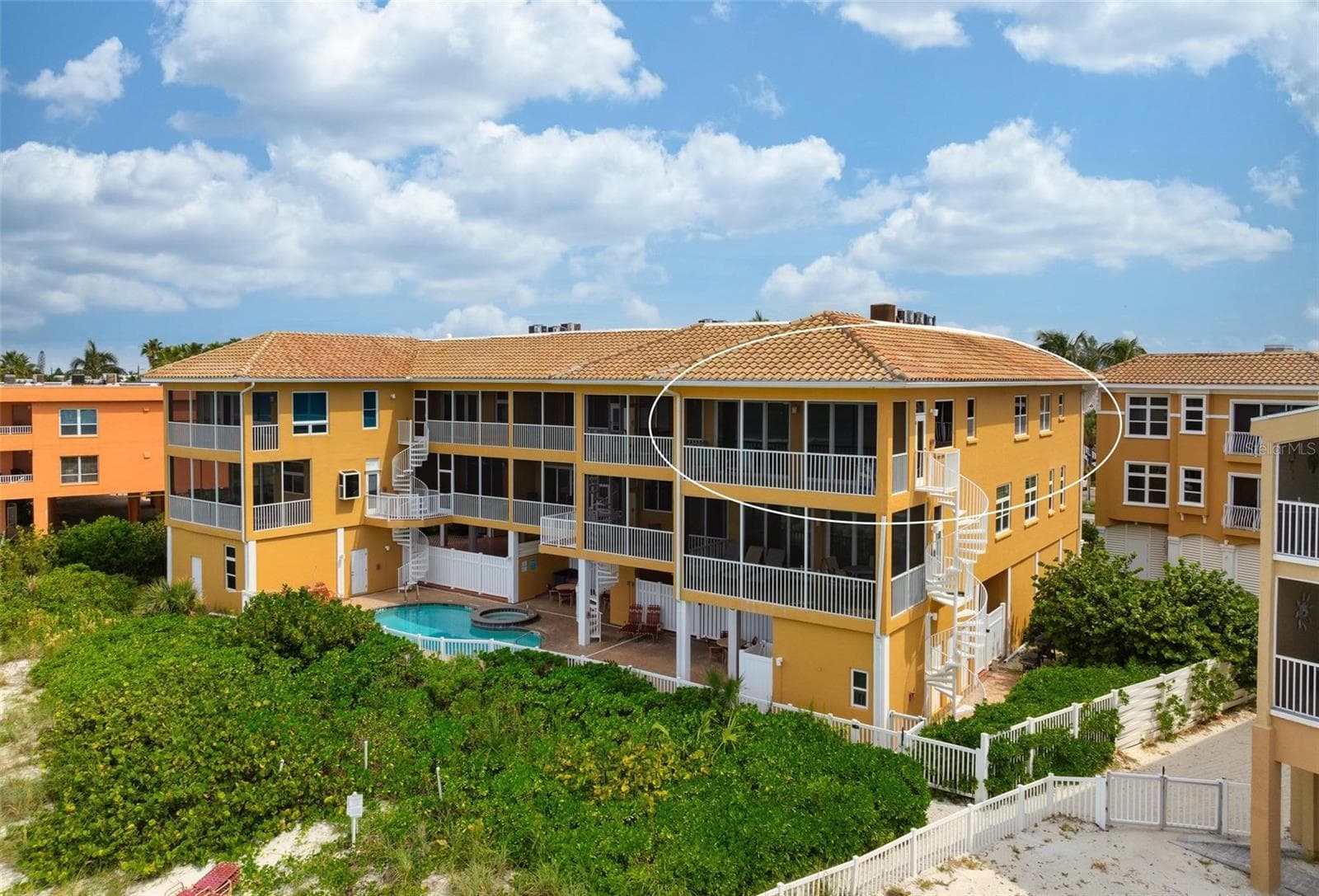 Rear elevation of Marbella Beachfront Villa Unit 1 - 1900 GULF DR N #1, BRADENTON BEACH