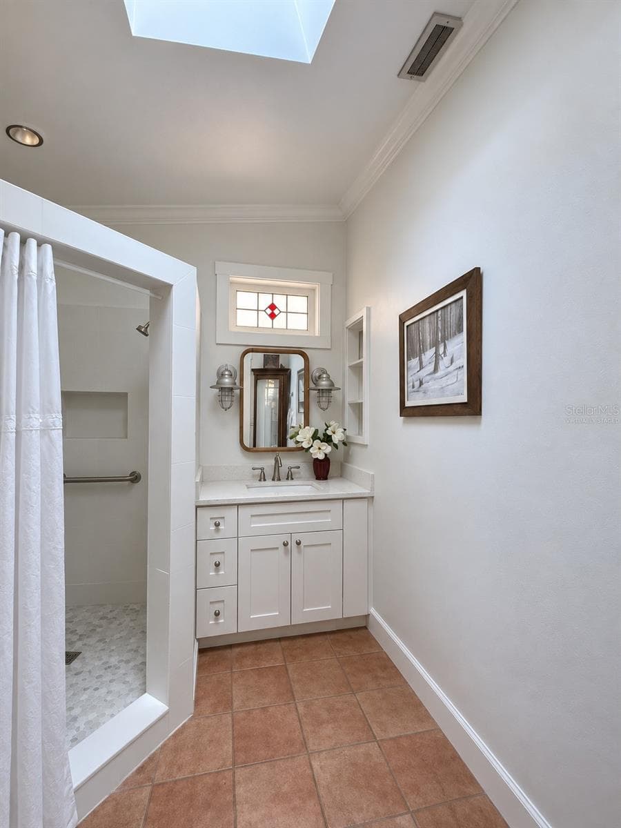 Primary Bathroom - Virtually Staged - 1777 ALTA VISTA ST, SARASOTA
