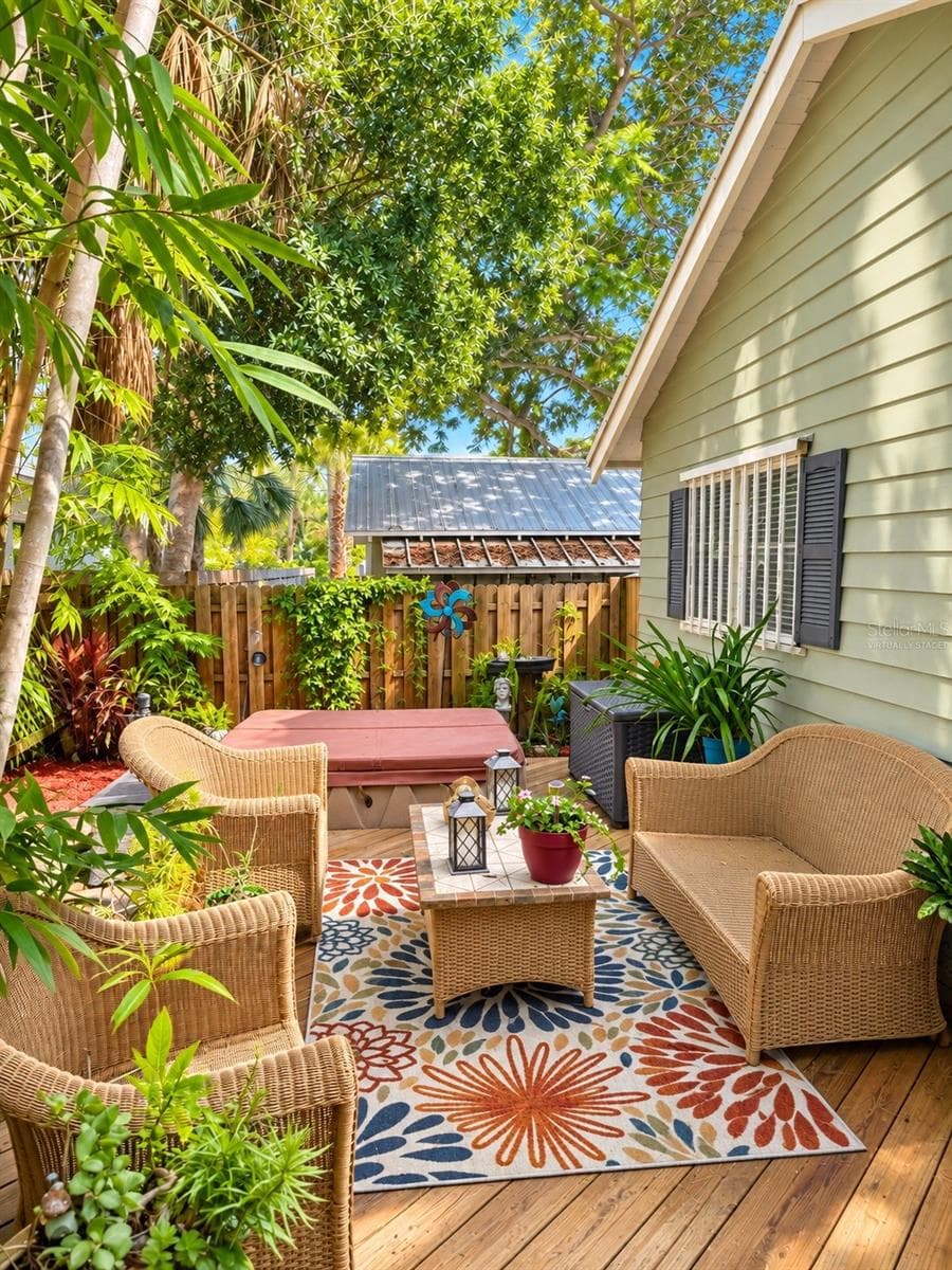 Backyard Porch - Virtually Staged - 1777 ALTA VISTA ST, SARASOTA