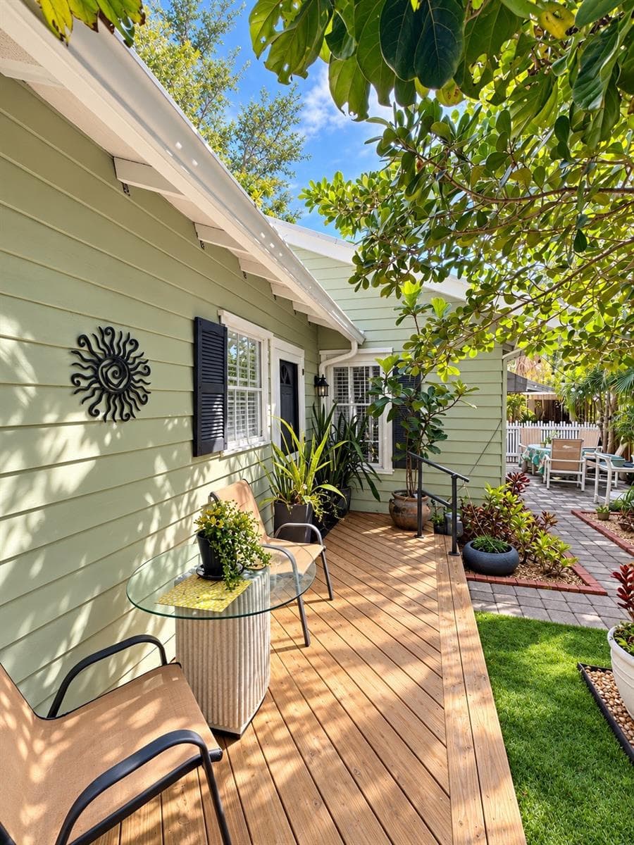 Backyard Porch - Virtually Staged - 1777 ALTA VISTA ST, SARASOTA