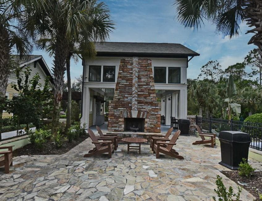 Outdoor Kitchen & Fireplace - 1231 WRIGHT CIR #108, CELEBRATION