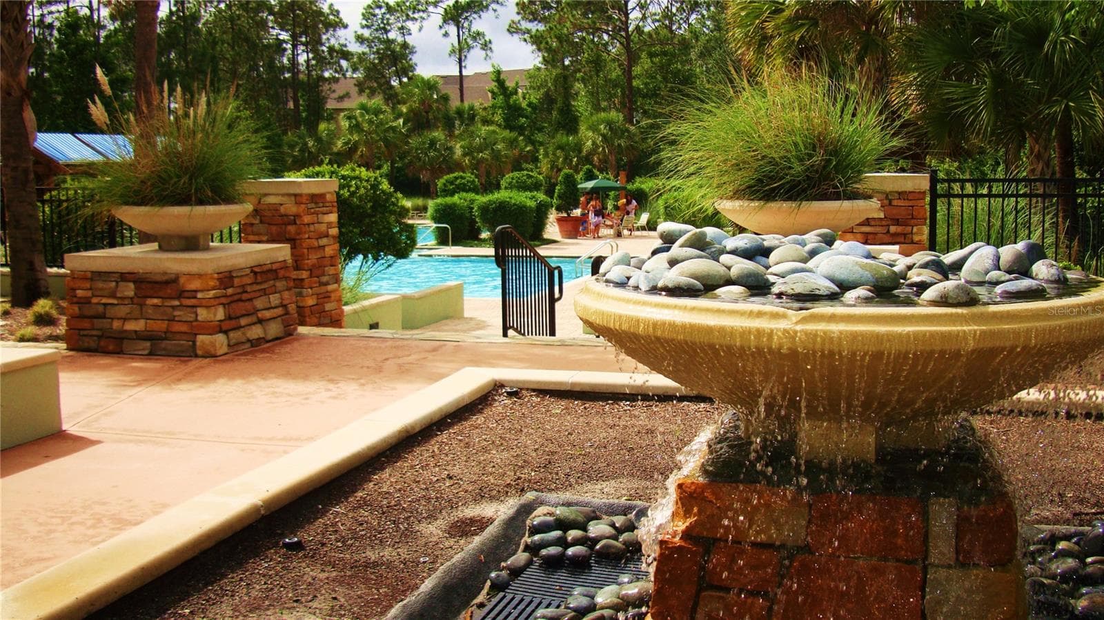Outdoor fountain - 1231 WRIGHT CIR #108, CELEBRATION