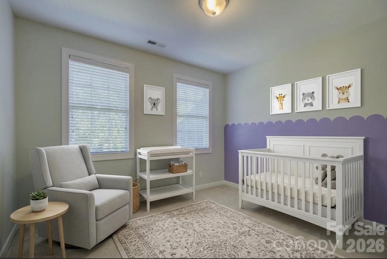 Virtually staged guest room - 13700 Glen Abbey Drive, Charlotte